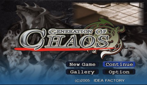 Generation of Chaos title screen for PSP